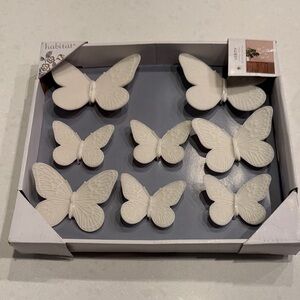 Habitat White Butterfly Wall Art Set